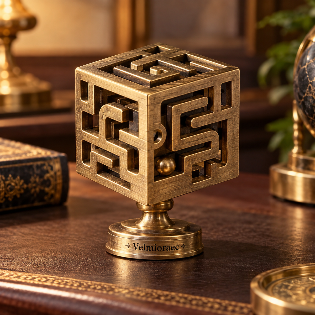 Velmioraec™ Meander Cube Sculpture