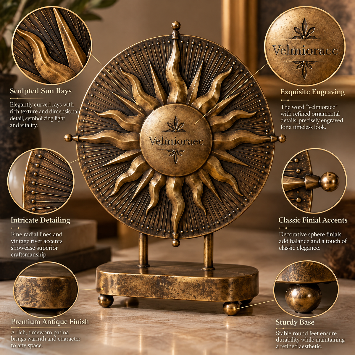 Velmioraec™ Solcrest Sun Sculpture