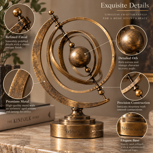 Velmioraec™ Asterion Armillary Sculpture